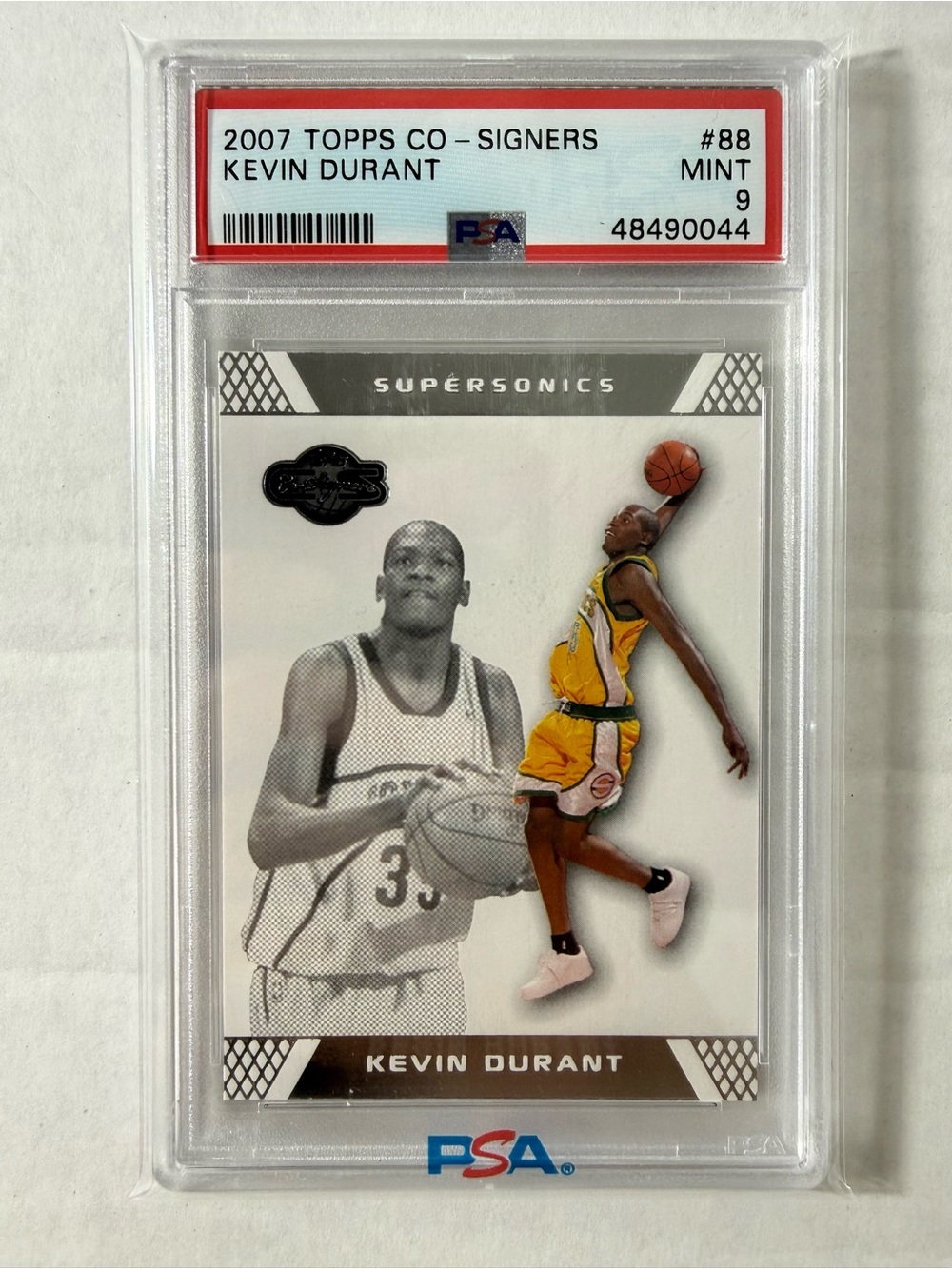 Topps 2007-08 Co-Signers Kevin Durant Rookie RC #88 Supersonics PSA 9 482/499